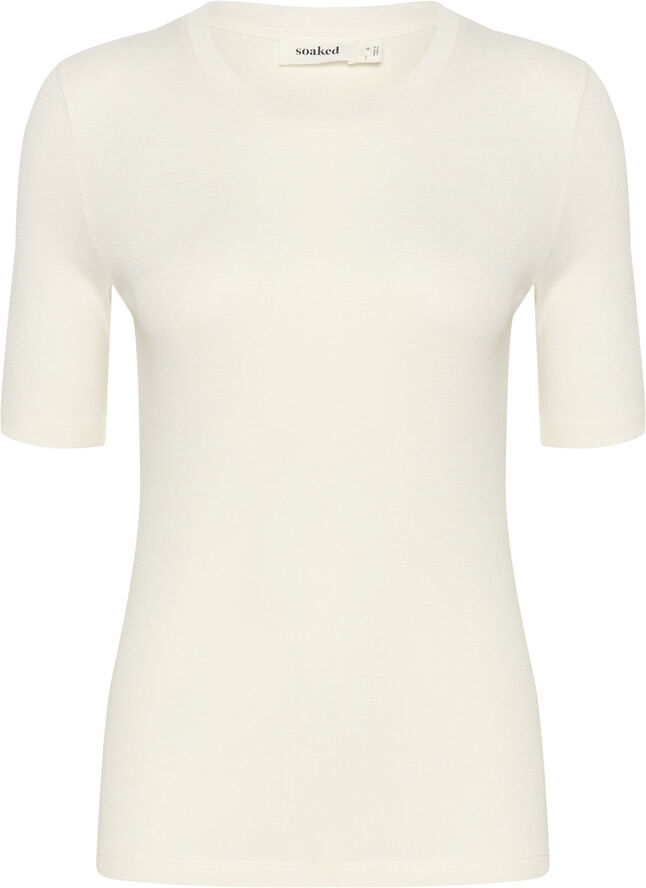 Soaked in Luxury SLFauna Tee SS Whisper white