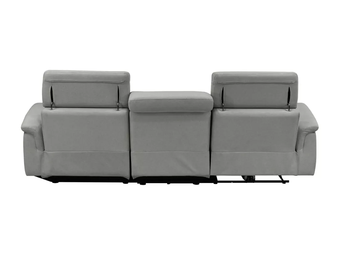 Pareli | Canapé 3 places avec fonction manuel tissu gris