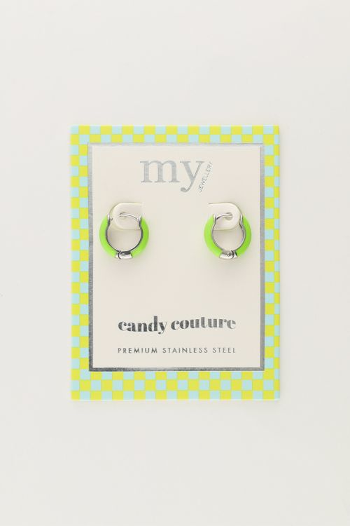 Candy kleine oorringen groen