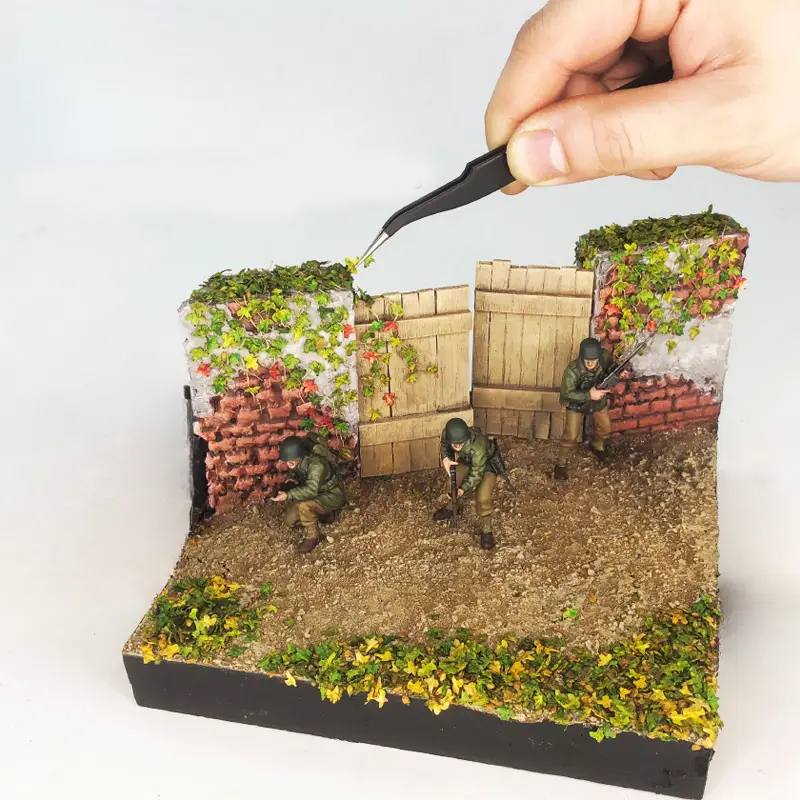 (10g) Miniatur Herbstlaub Mini Blätter Deko Bastel Zubehör für Kreative DIY Projekte - Olivgrün