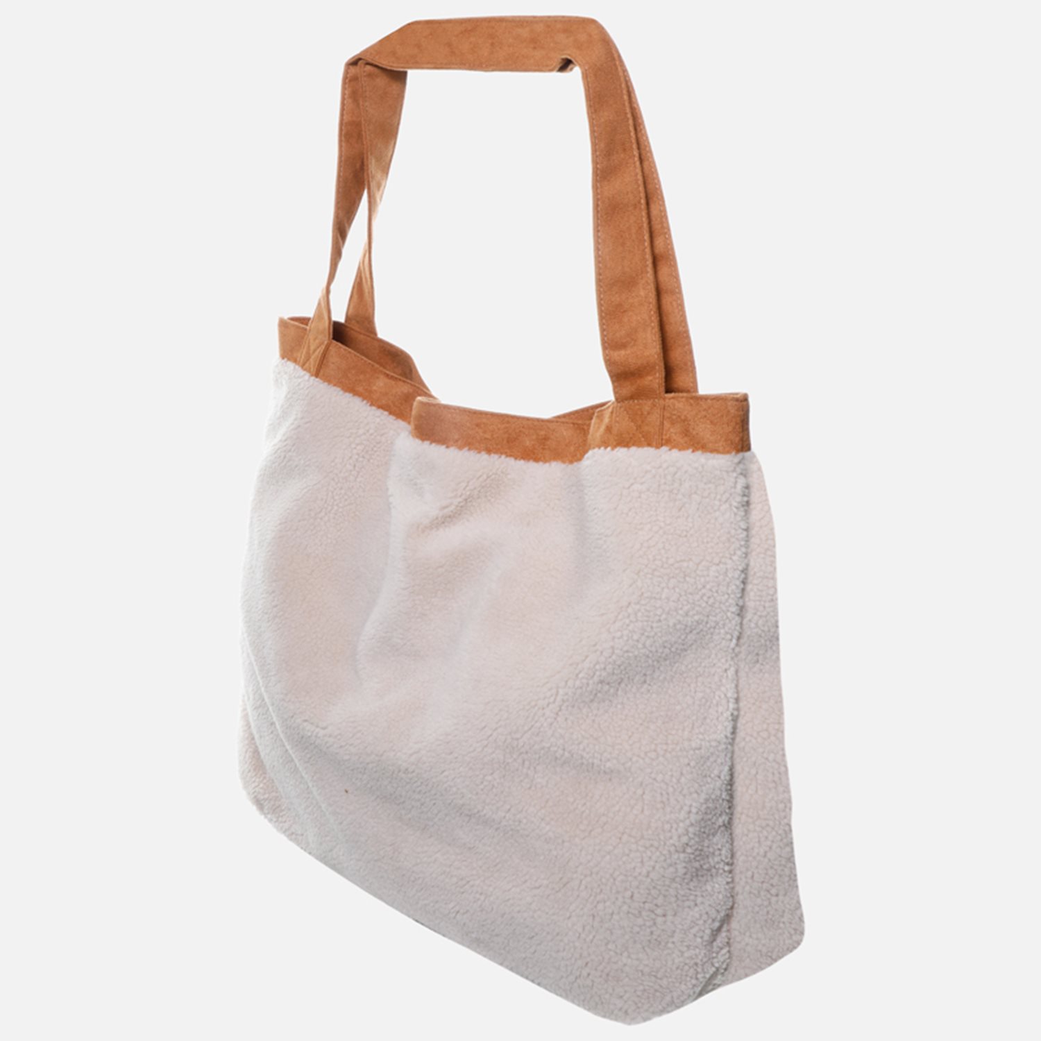 Mozz Mom Bag Teddy Suede beige
