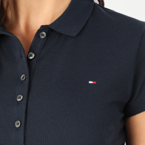 Robe Polo Manches Courtes Femme Heritage 4973 Bleu Marine