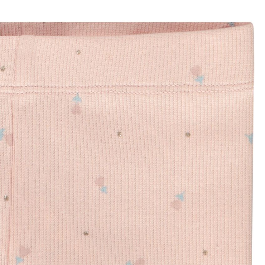 Ensemble 2 pièces tunique printée + corsaire imprimé pour bébé fille - Ecru