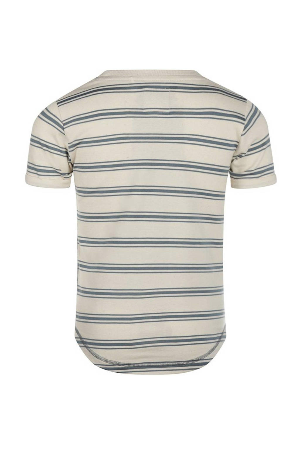 Koko Noko gestreept T-shirt wit/donkerblauw