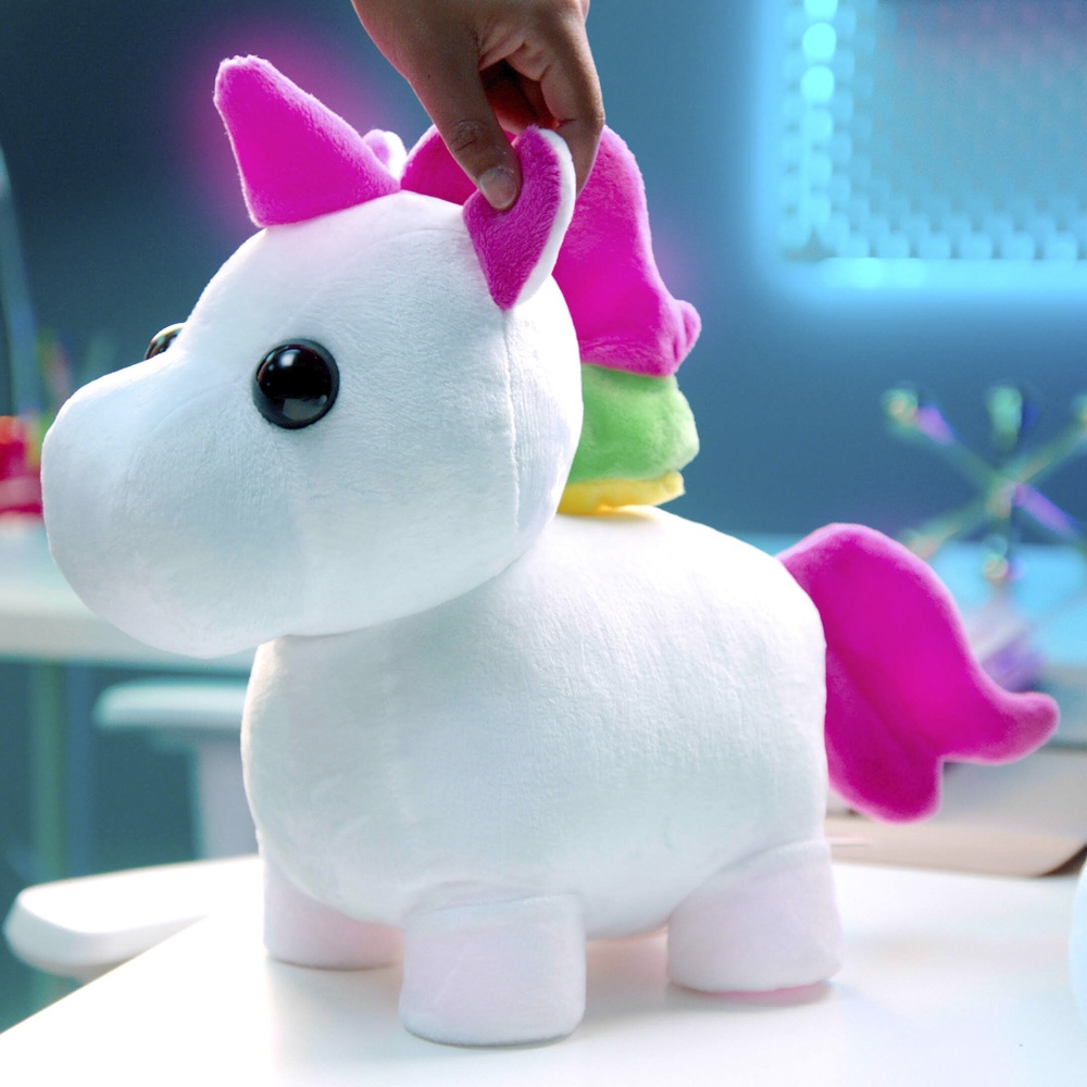 Adoptiere mich! Neonleuchtendes Einhorn, 30 cm Plüschtier