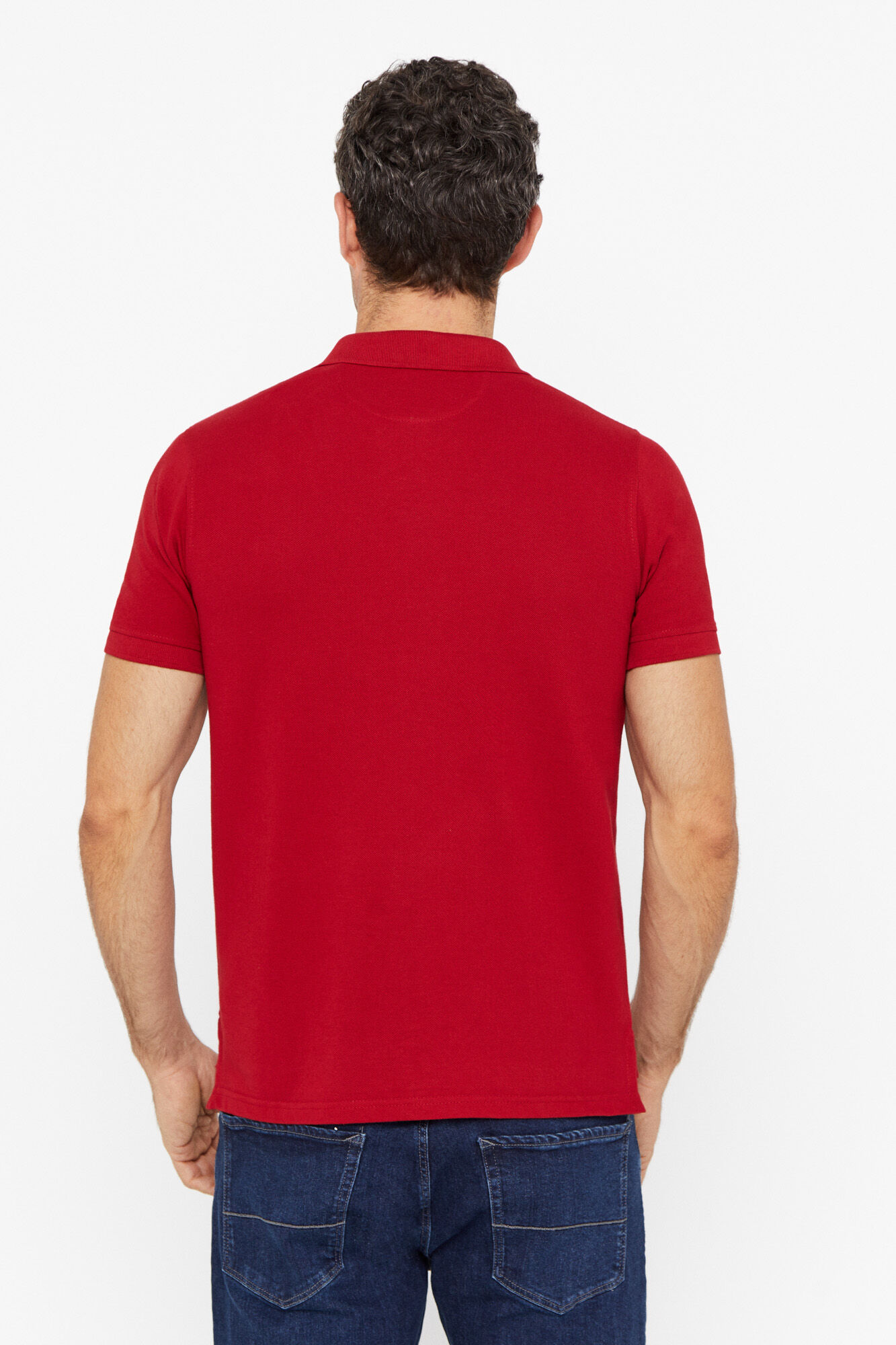 Camisa polo com logotipo - Vermelha