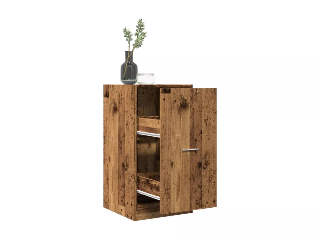 Armoire d'apothicaire vieux bois 40x41x77,5cm bois d'ingénierie