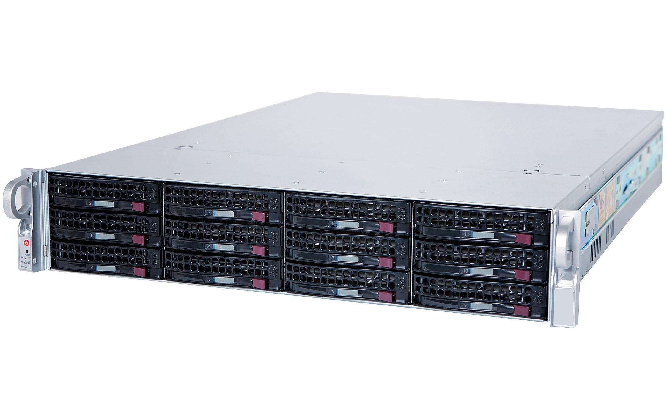 WAVE & SSM 2U-12BAY-SERVER Hot-swap / 480GB SSD / 80TB HDD<br>WAVE & SSM Aufzeichnungsserver