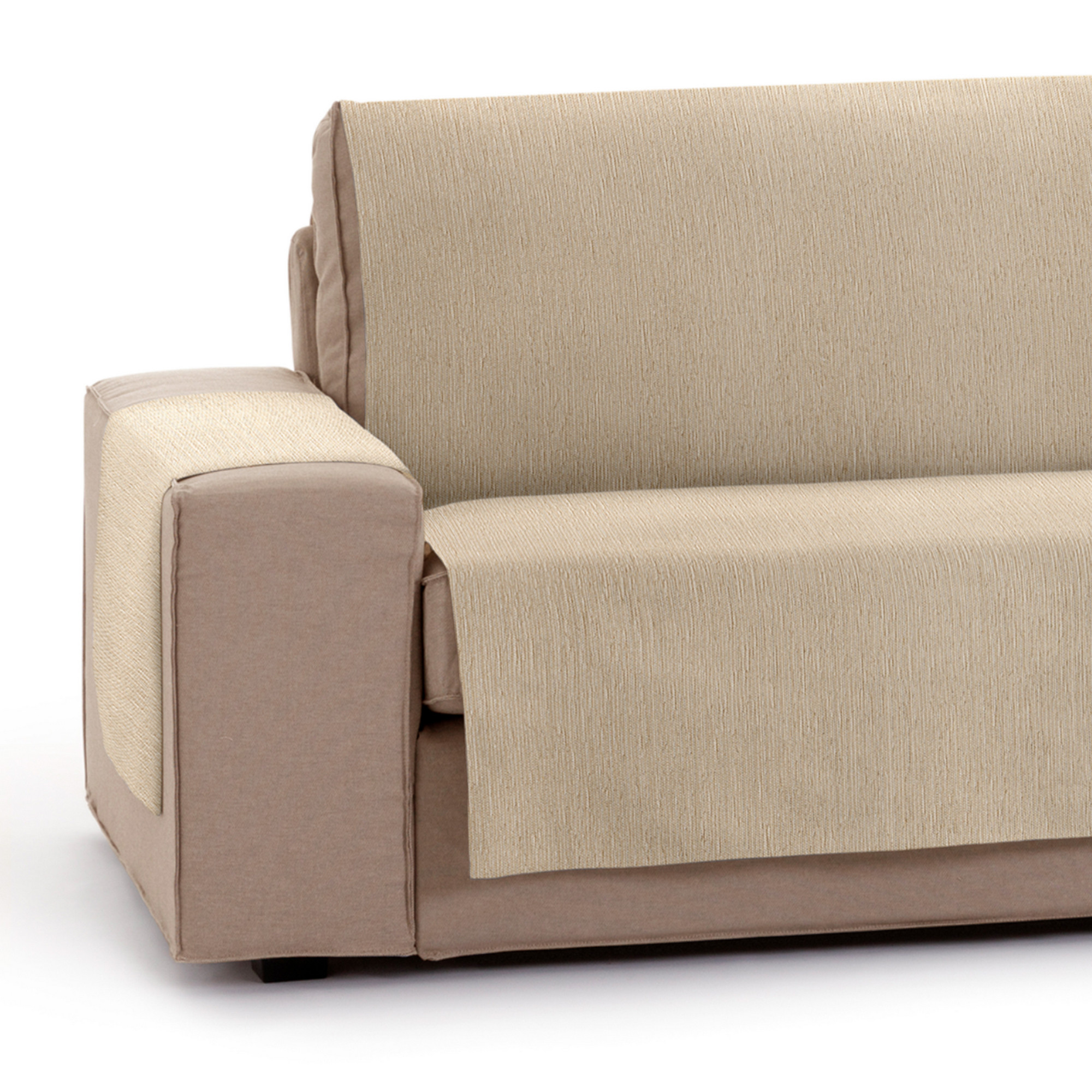 Capa protetora Vipalia para poltrona de 1 lugar ou reclinável. Chenille liso. Design Elite. Bege. 1 lugar