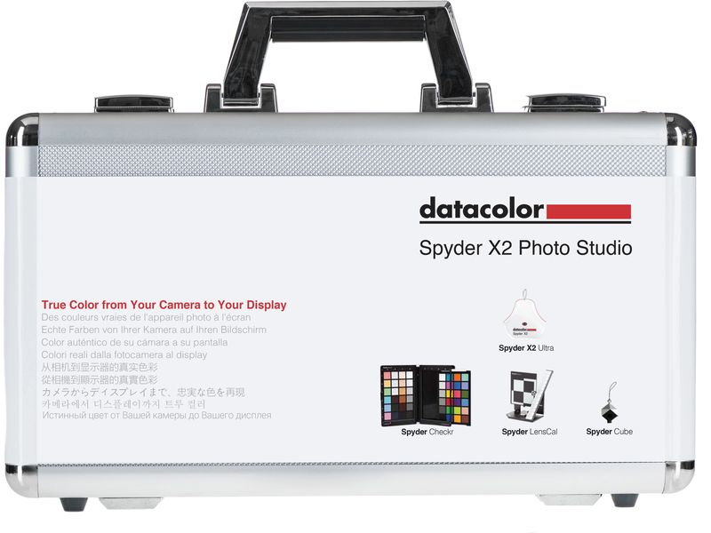 Datacolor Farbkalibrierung Spyder X2 Photo Studio Farbmanagement-Toolkit bestehend aus Spyder X2 Ultra, Spyder Checkr, Spyder Cube und Spyder LensCal