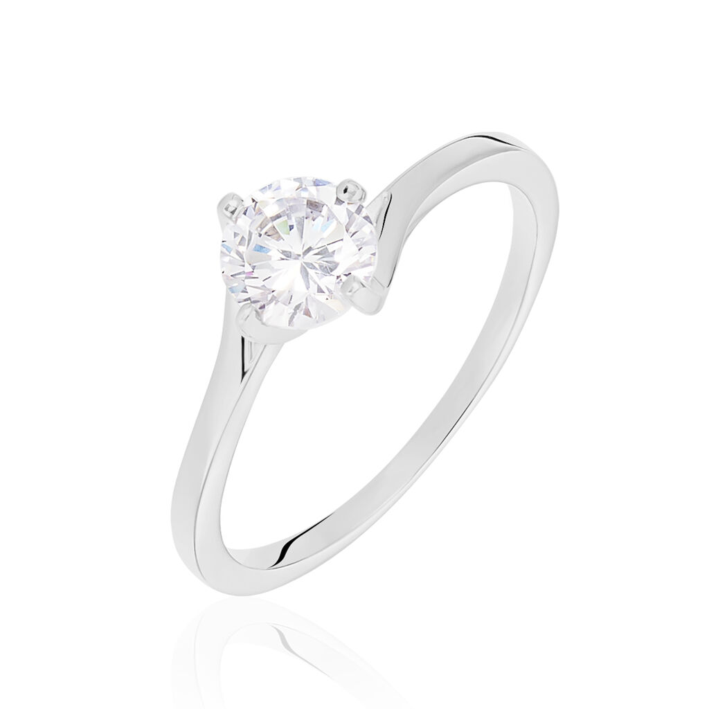 Bague Afsa Argent Blanc Oxyde De Zirconium