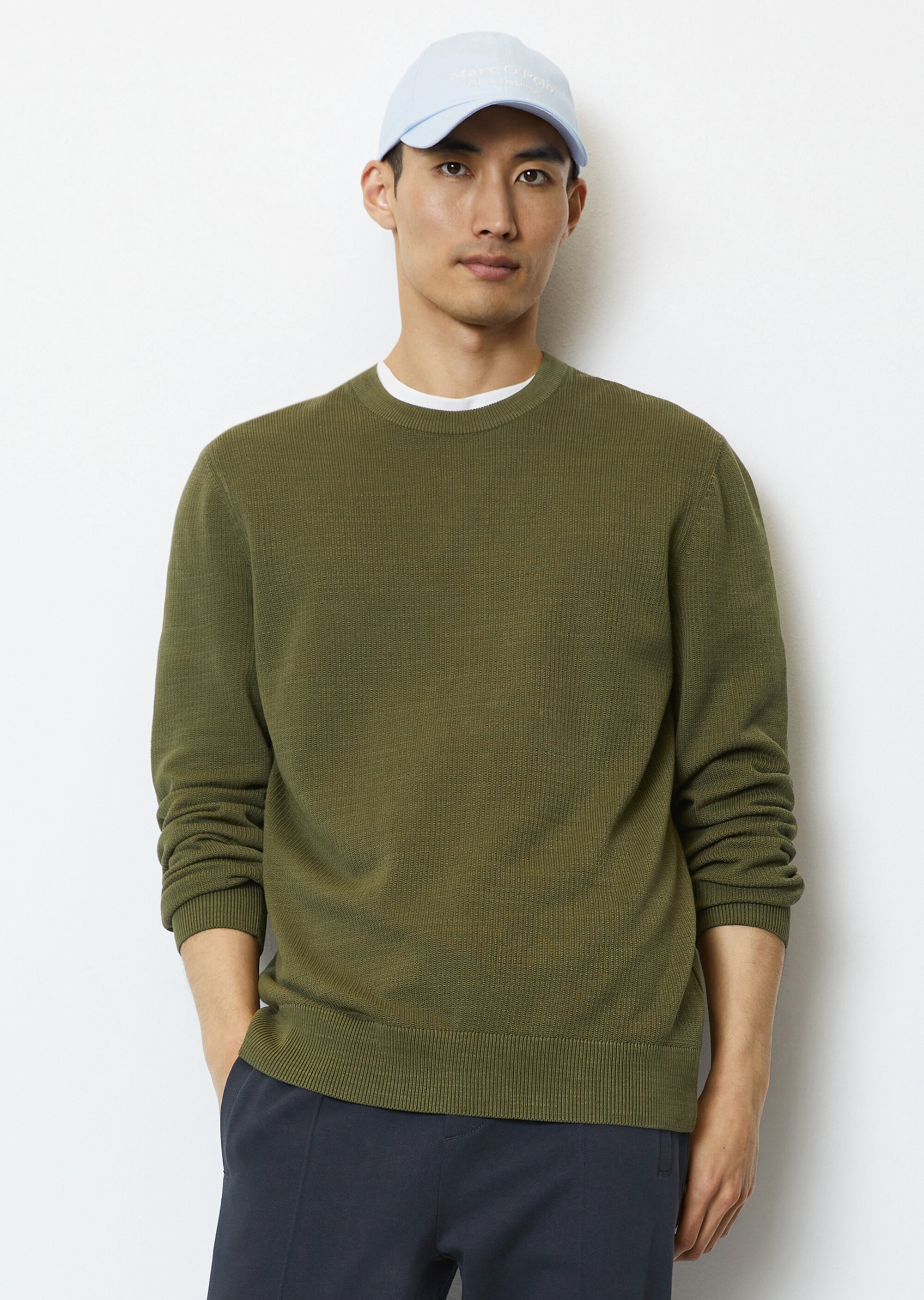 Pullover regular aus fein geripptem Organic Cotton