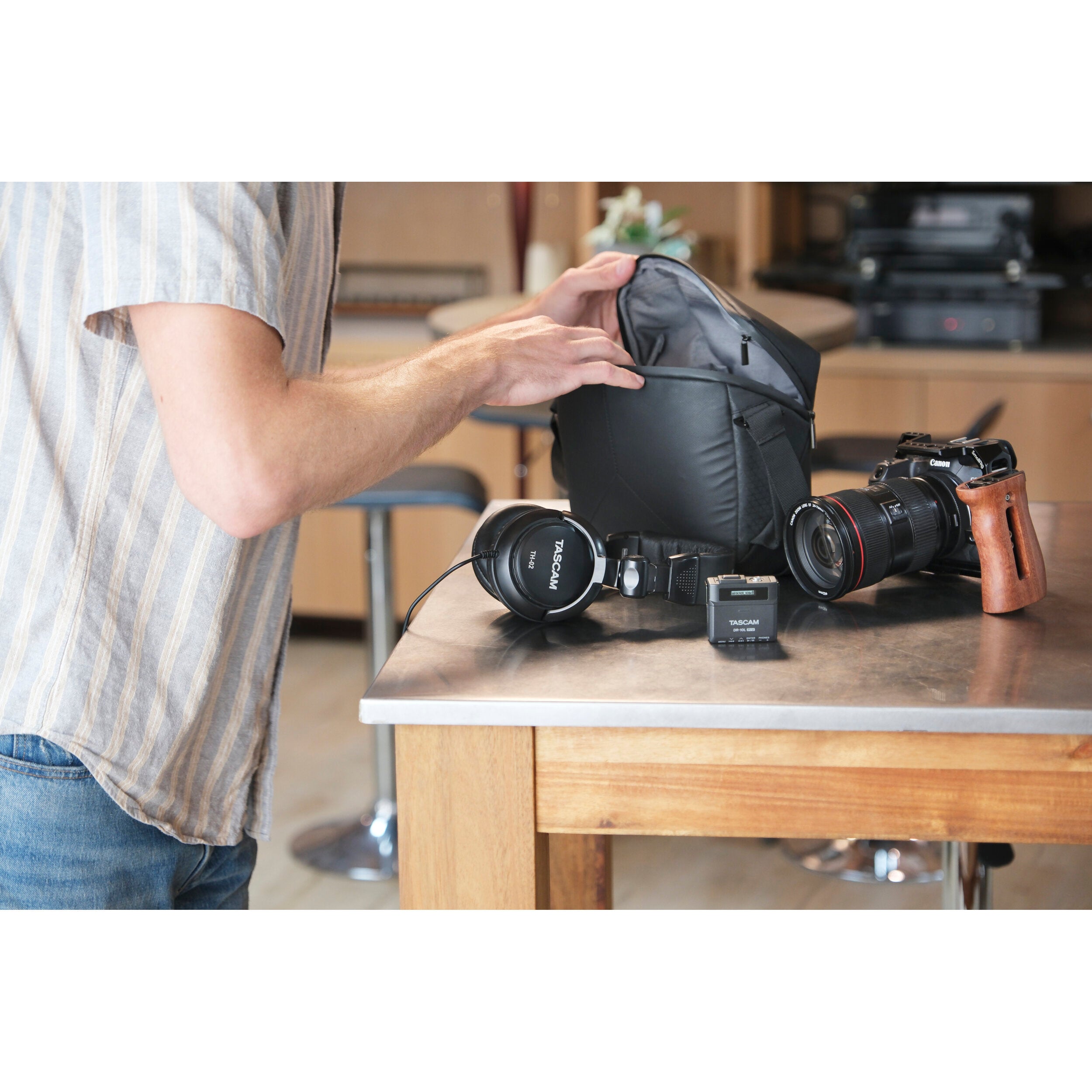 Tascam DR-10L Pro digitale audiorecorder en lavalier combo