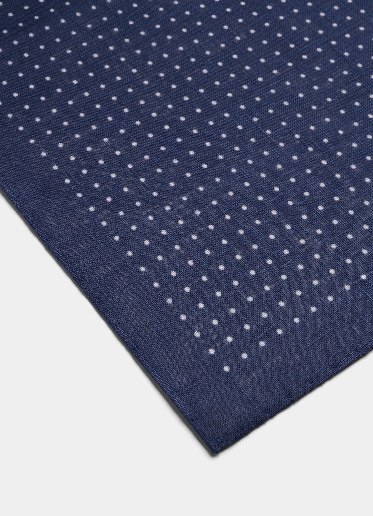 Pochette bleu marine à pois