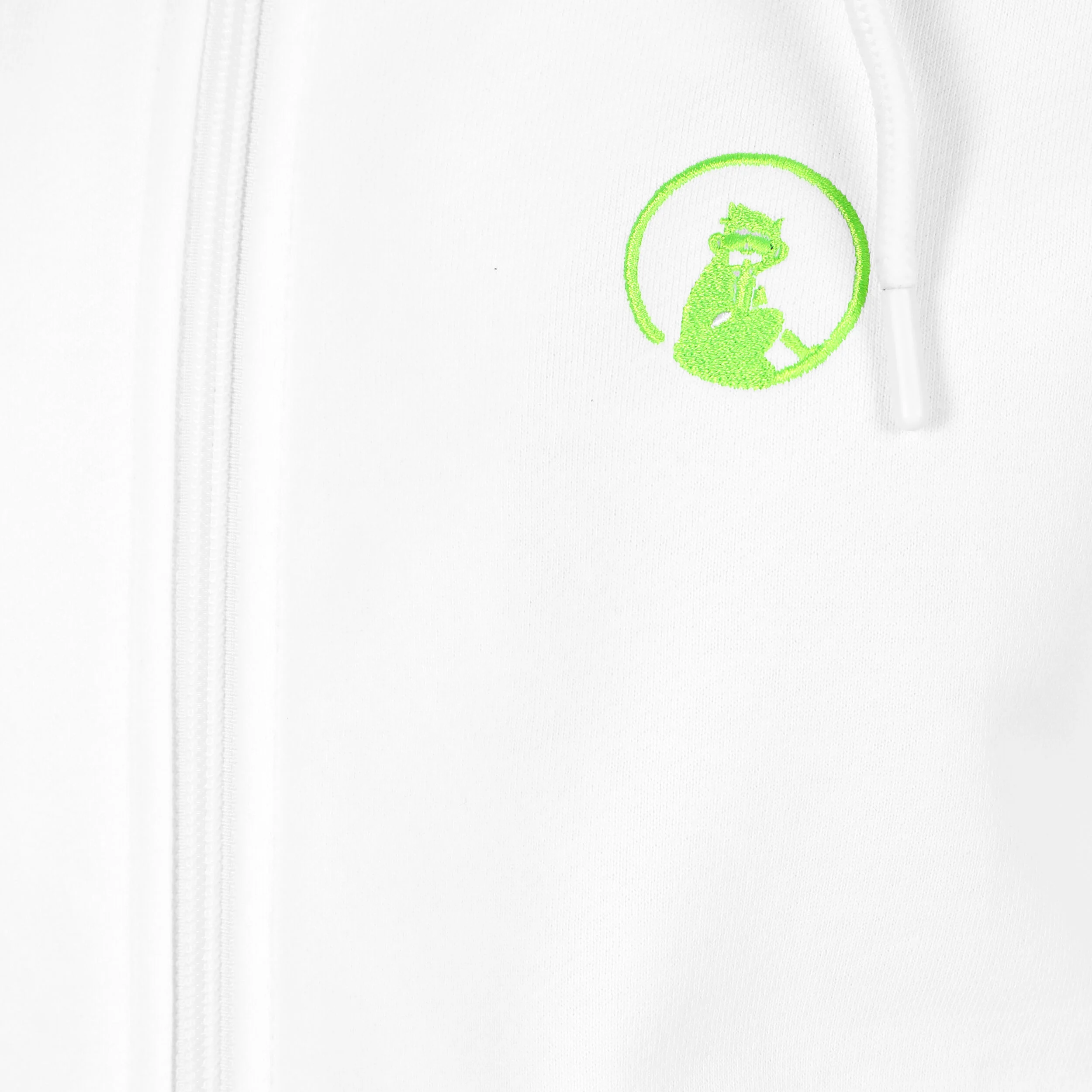 Quiet Please Wild Collage Zip Gilet En Coton Femmes - Blanc , Multicouleur