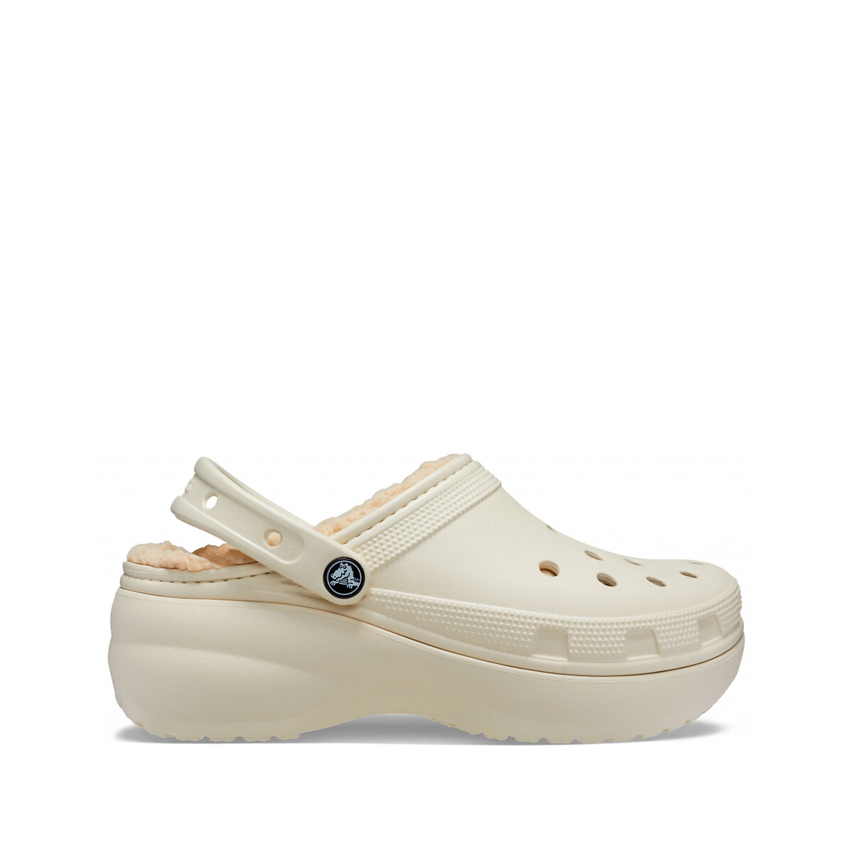 Crocs<br>Tamancos forrados com plataforma clássica