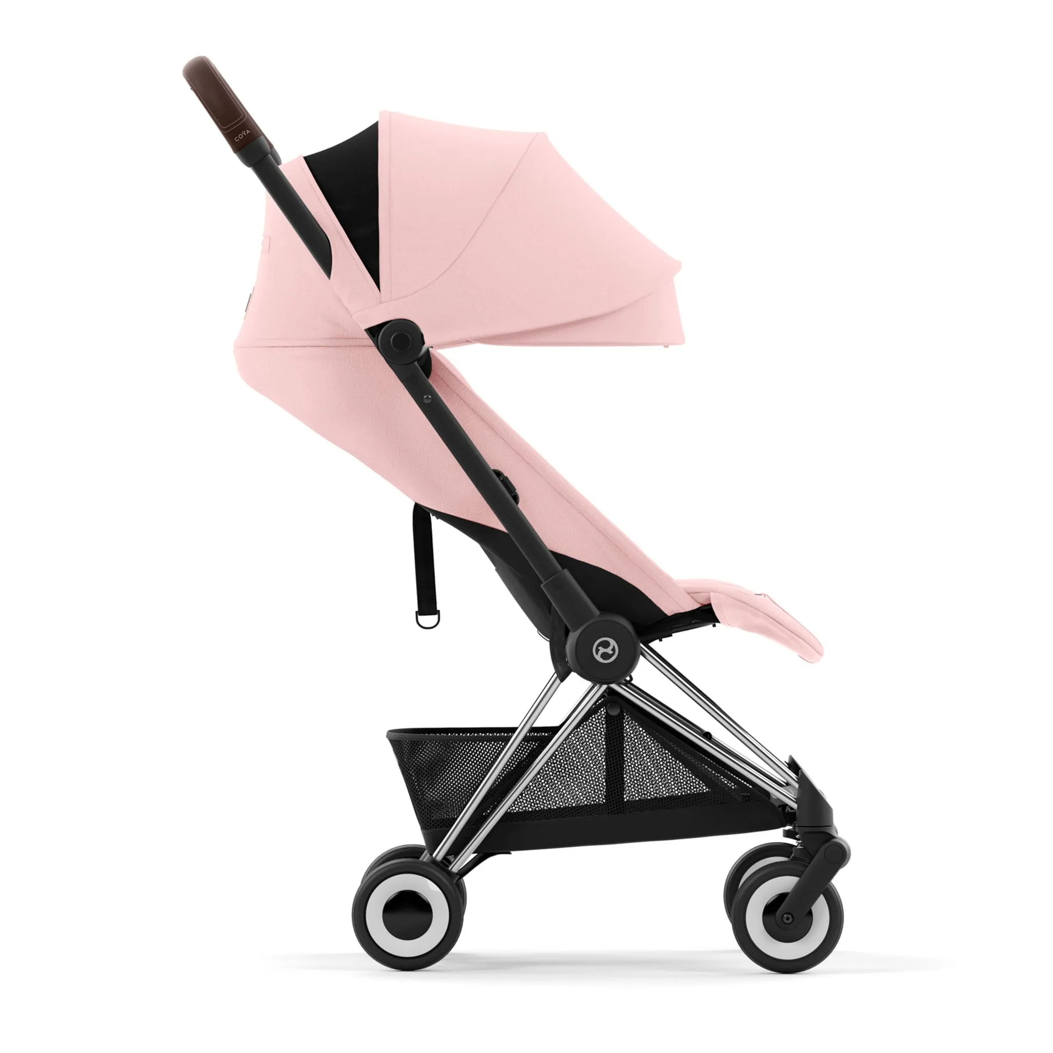 Cybex Poussette Coya - Cadre chromé avec siège rose pêche
