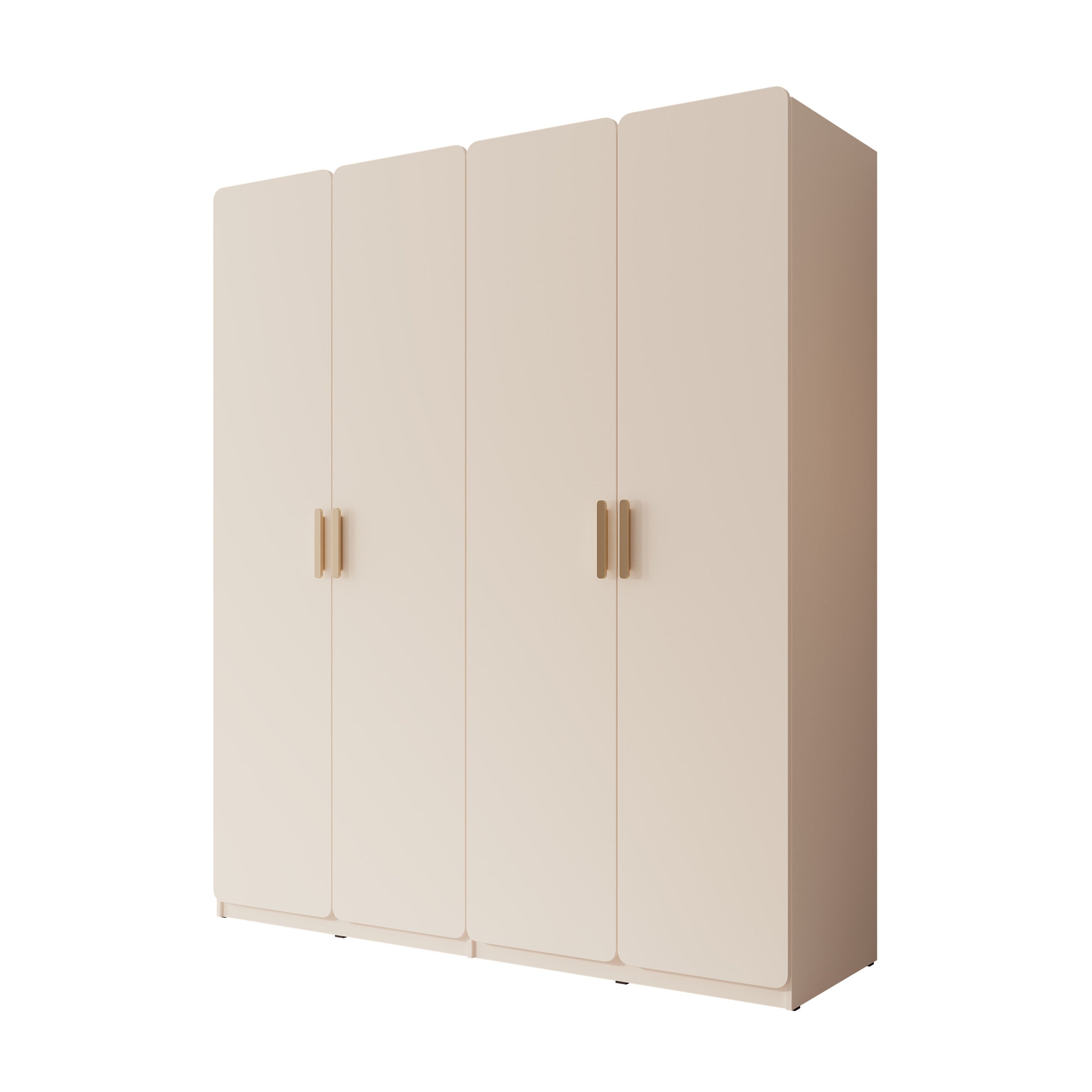 Meubella - Luzon - Kledingkast 4 deurs - Beige - 179x58x210 cm