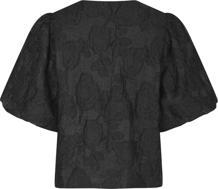 Neo Noir Aska Jacquard Blouse Black