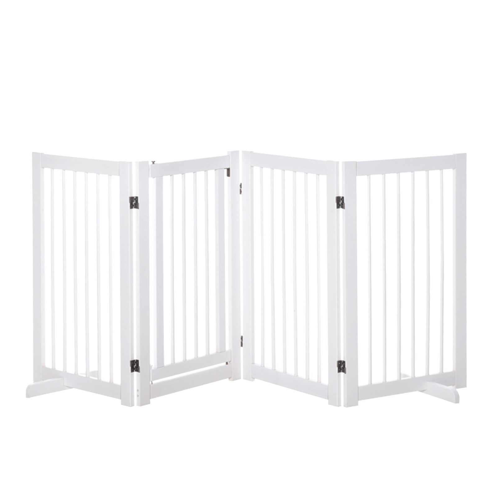 PawHut Türschutzgitter klappbar weiß 220 x 36 x 91 cm(LxBxH)