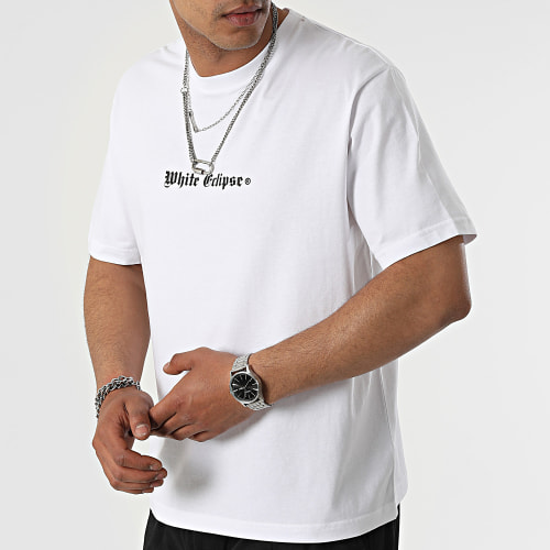 Tee Shirt Oversize Large Paradise Roses Blanc
