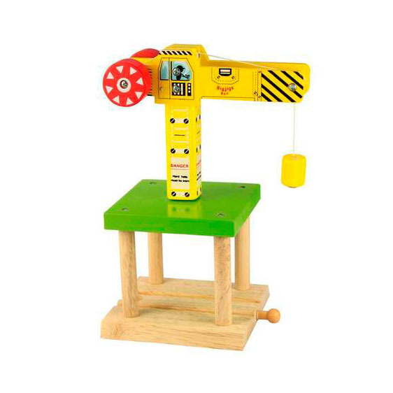 Bigjigs Houten Rails -Hijskraan