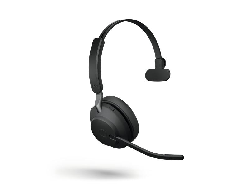 Jabra Headset Evolve2 65 Mono UC Schwarz, USB-A, inkl. Lade Jabra Bluetooth Headset für das Büro, Home Office oder für Unterwegs