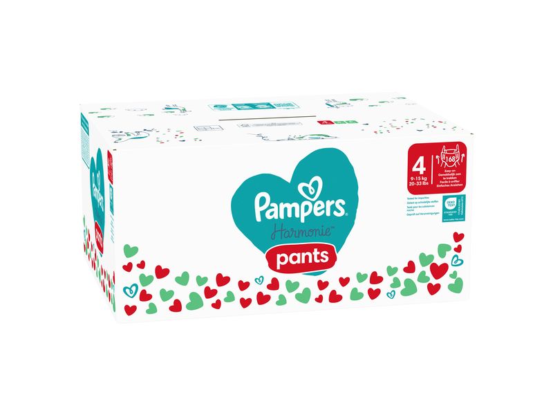 Pampers Windeln Harmonie Pants Maxi Grösse 4 Monatsbox 9-15 kg, 168 Stück