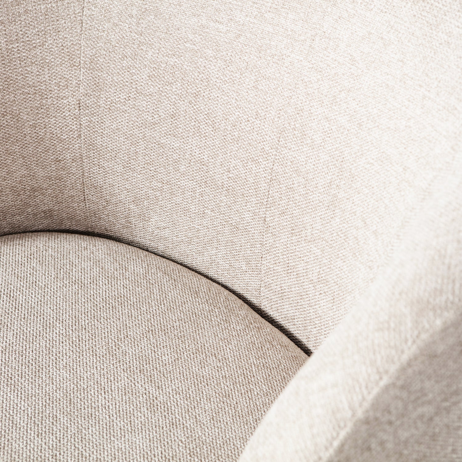 WOOOD Serra Draaifauteuil - Polyester - Off White  - 68x70x77