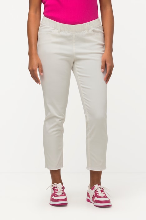 7/8-Hose Sienna, Fransensaum, schmales Bein