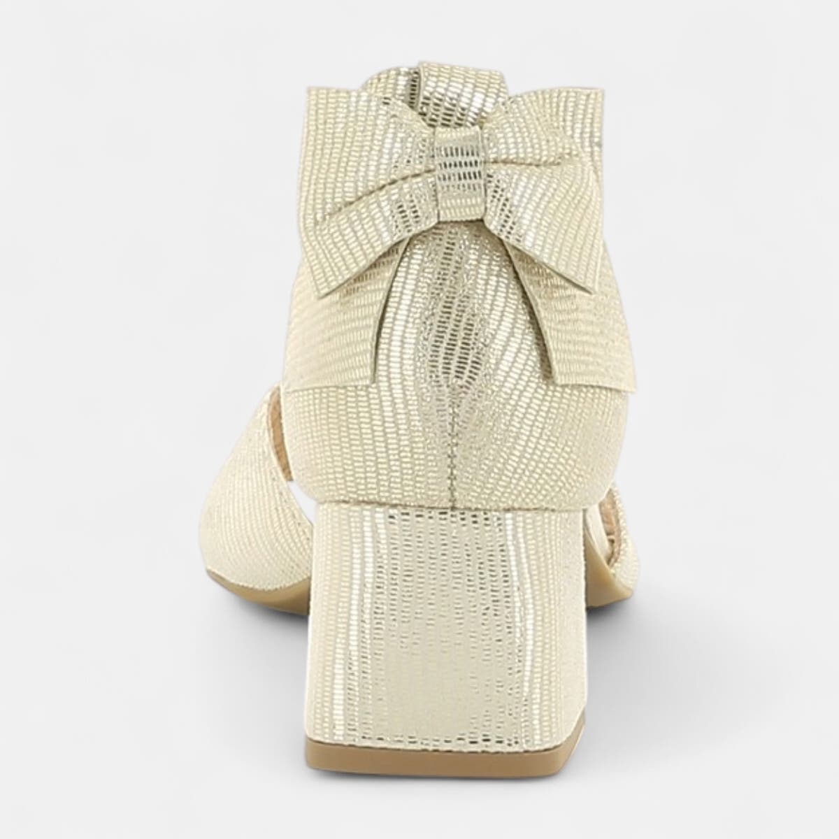 Nu-pieds à talon Femme en cuir or