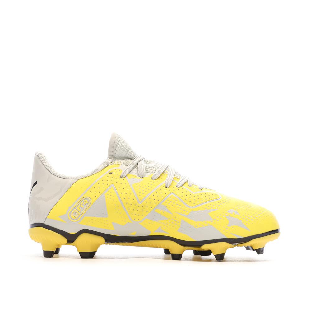 Puma Chaussures de Foot Jaune/Gris Garçon Puma Future Play FG/AG