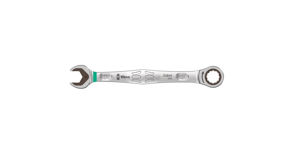 Wera9631 Magneetstrip 6000 Joker 2 steek-ringratelsleutelset moersleutel  (5‑delig)