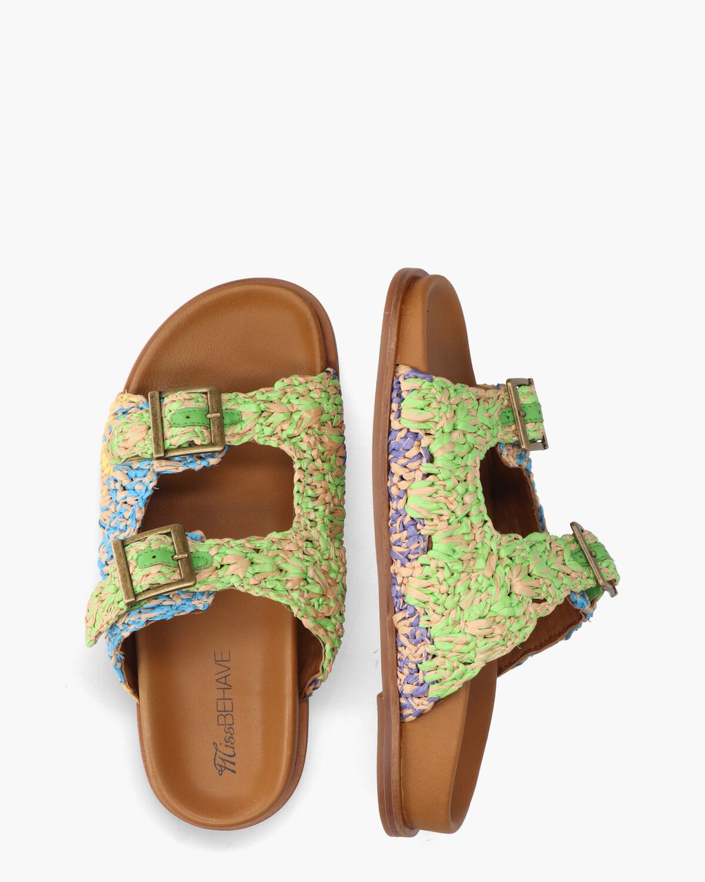 Miss Behave 397013 Groen/Multicolor Damesslippers