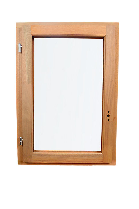 Fenêtre bois 1 vantail GoodHome - l.60 x h.60 cm, tirant gauche