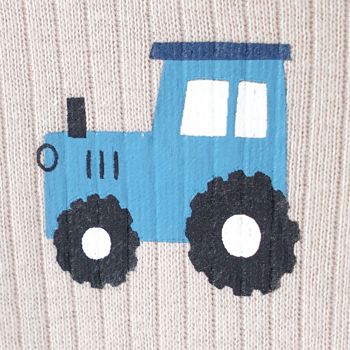 Topomini 2 Baby Bodys aus Bio-Baumwolle blau / beige