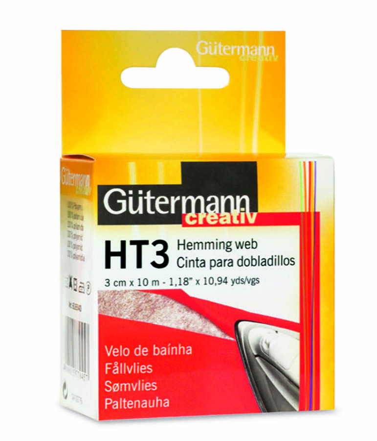 Gutermann sømfix 3cm x 10m hvit