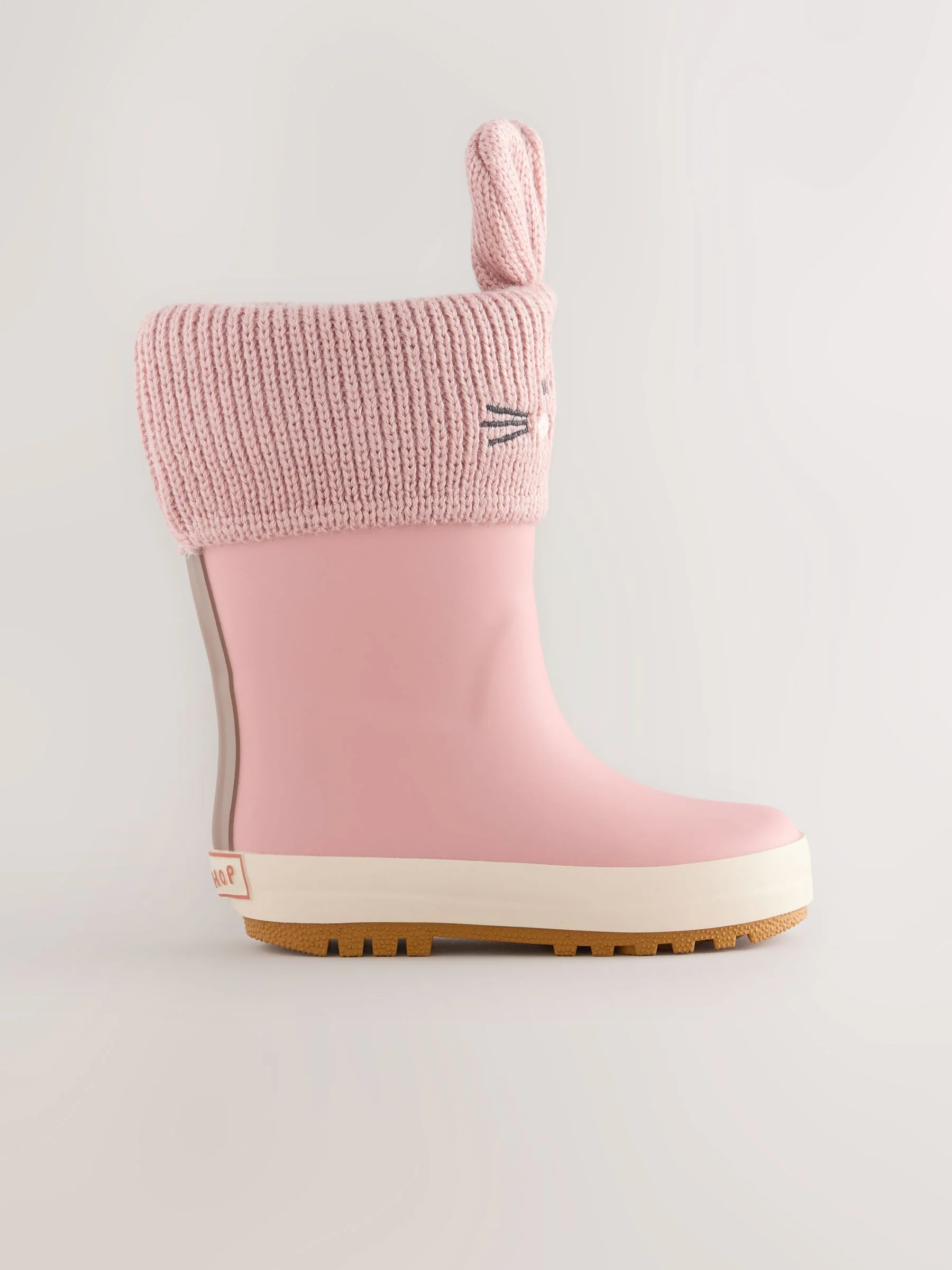 Roze met konijnen - Lined Cuff Wellies