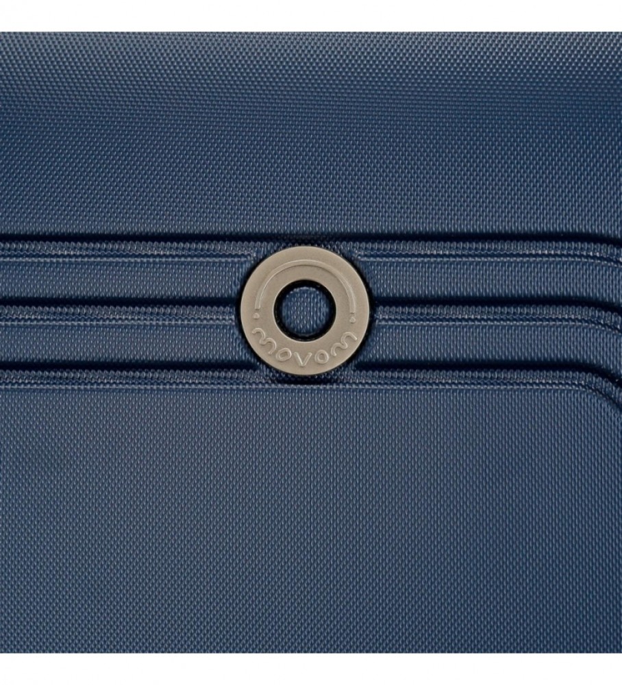 Mala de cabine expansível Movom Riga, azul marinho - 40x55x20cm -