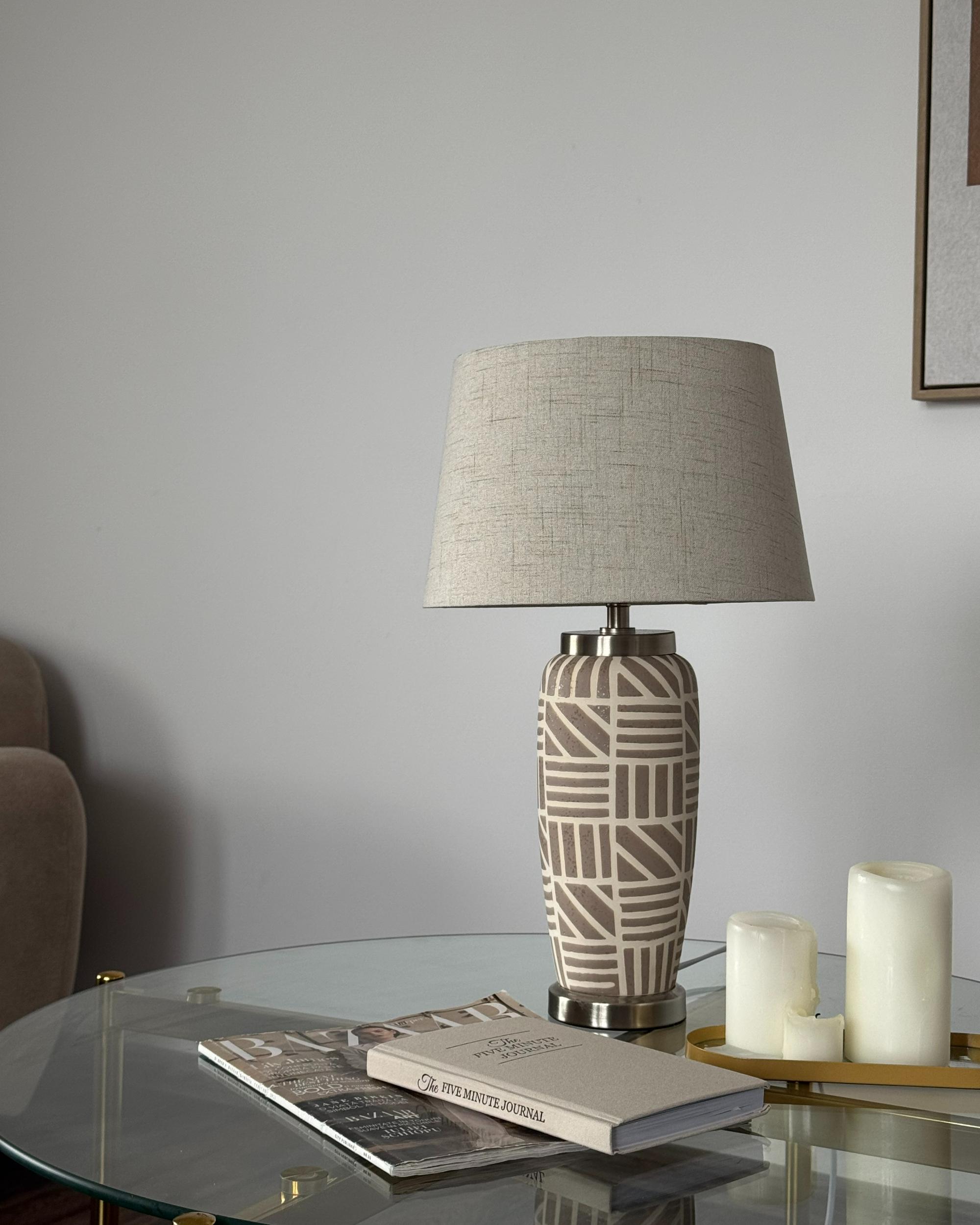 Tafellamp TRAISEN Keramiek Beige