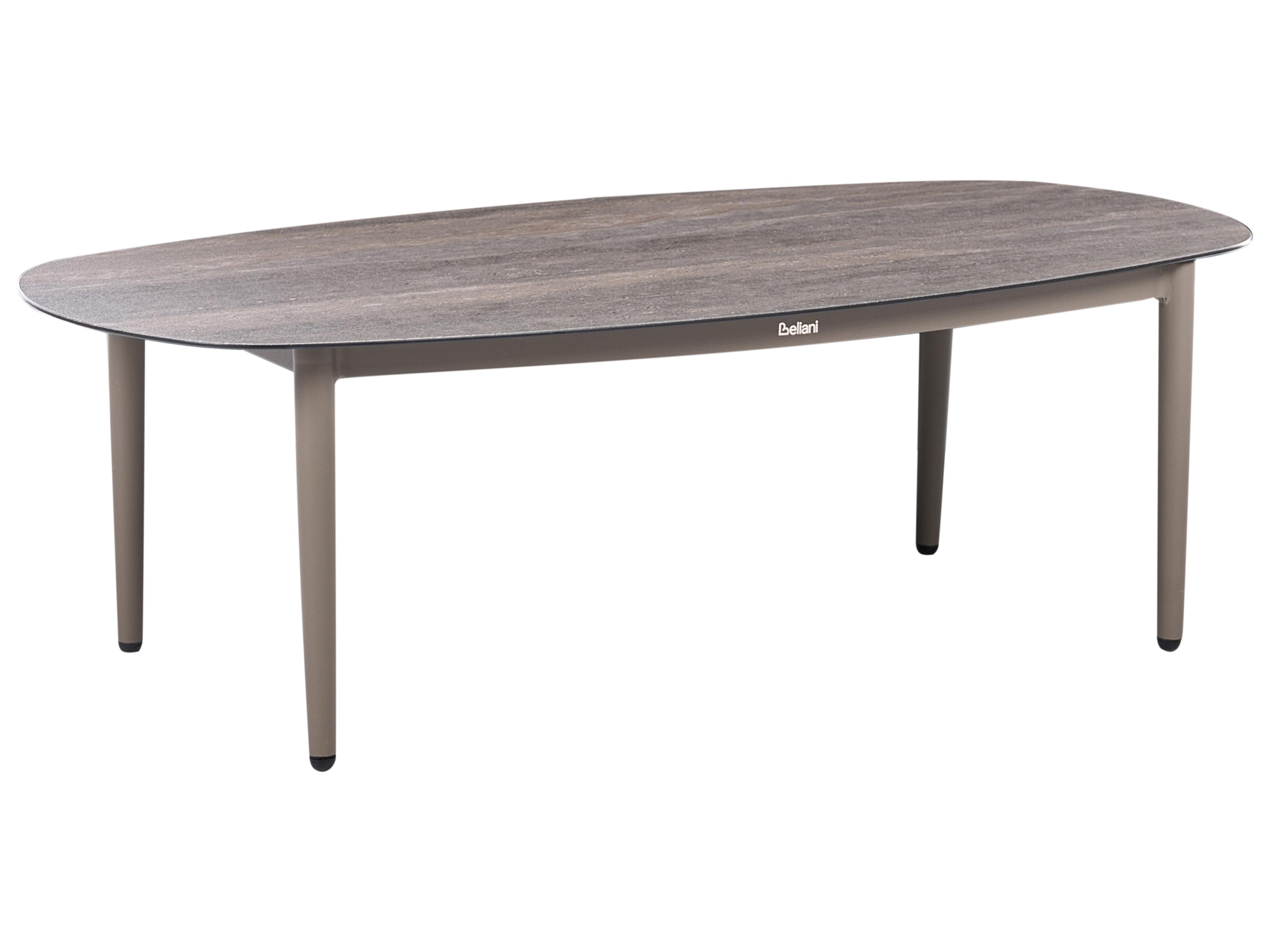 Tuin hoekloungeset met tafel 3-zits LEFFE rechtszijdig Metaal Beige