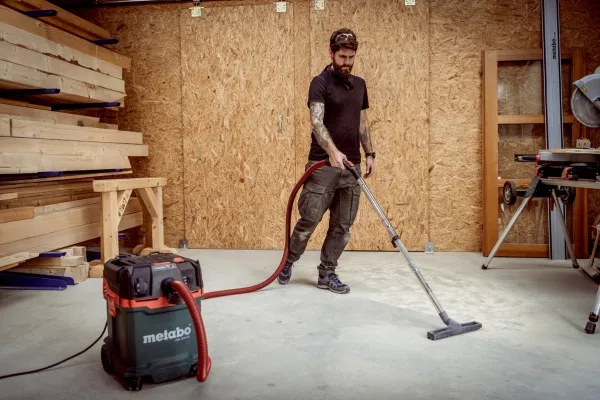 Metabo ASA 30 M PC, 1200 W, Tromle vakuum, Tør&våd, 30 L, 78 dB, Sort, Grøn, Rød
