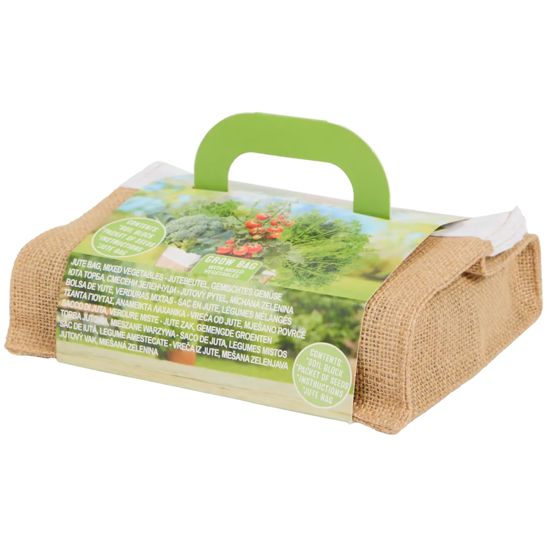 Kweekset in jute zak 25 x 18 x 18 cm | diverse varianten