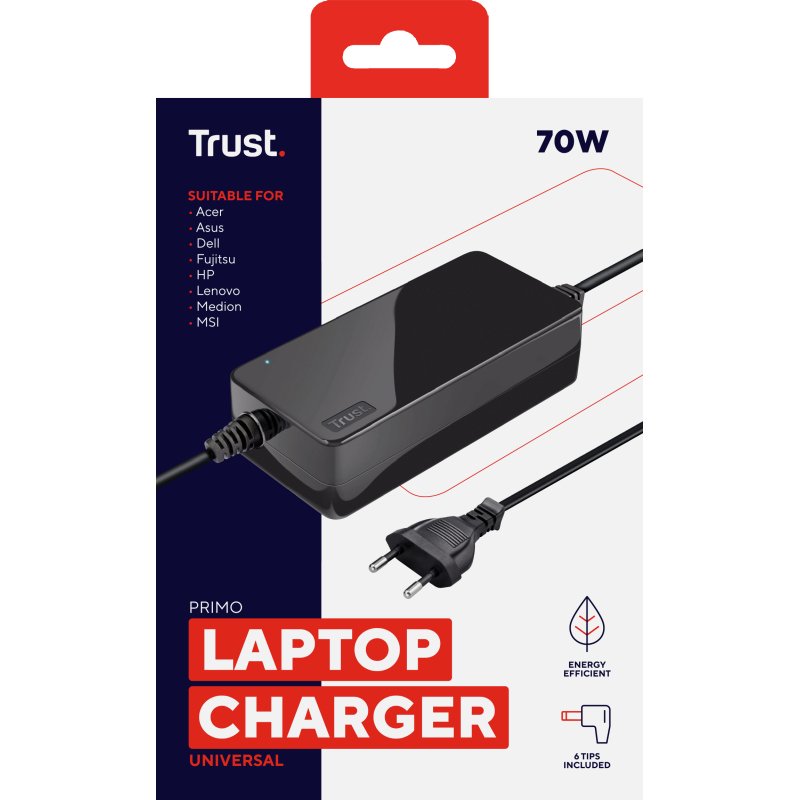 Trust Primo adaptateur de puissance & onduleur Intérieure 70 W Noir