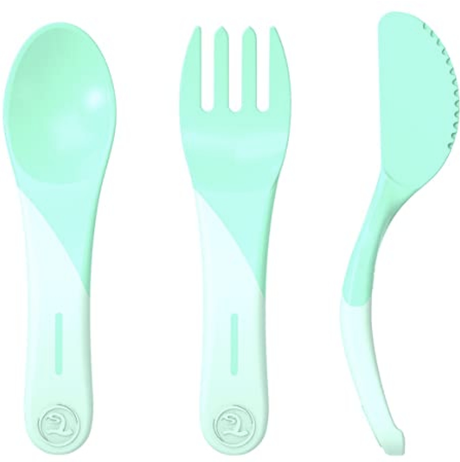 COUVERTS D'APPRENTISSAGE 6+M VERT PASTEL