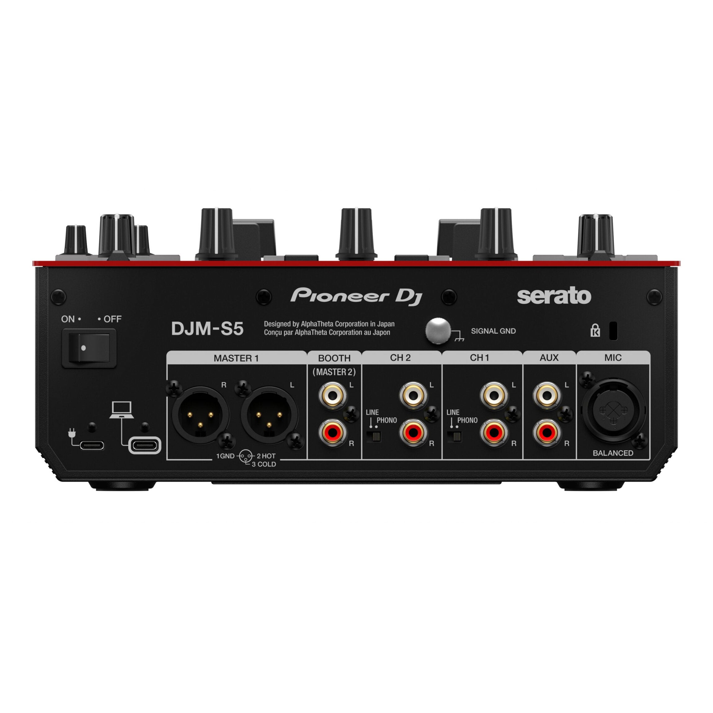 Pioneer DJ DJM-S5 2-kanaals scratch-style DJ-mixer voor Serato DJ Pro