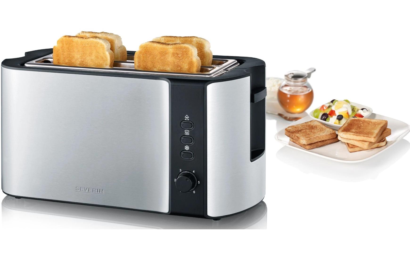 Toaster AT 2590 Schwarz/SilberAutomatik-Langschlitztoaster