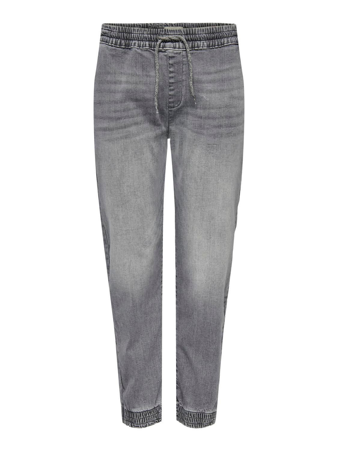 ONLKELDA Mittlere Taille Karotte Jeans Light Grey Denim