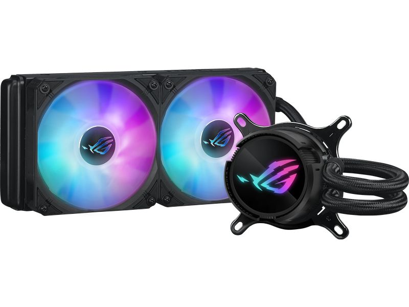 ASUS ROG Wasserkühlung ROG Strix LC III 240 ARGB Schwarz All-in-One Wasserkühlung mit 2x 120-mm Lüfter mit RGB-Beleuchtung