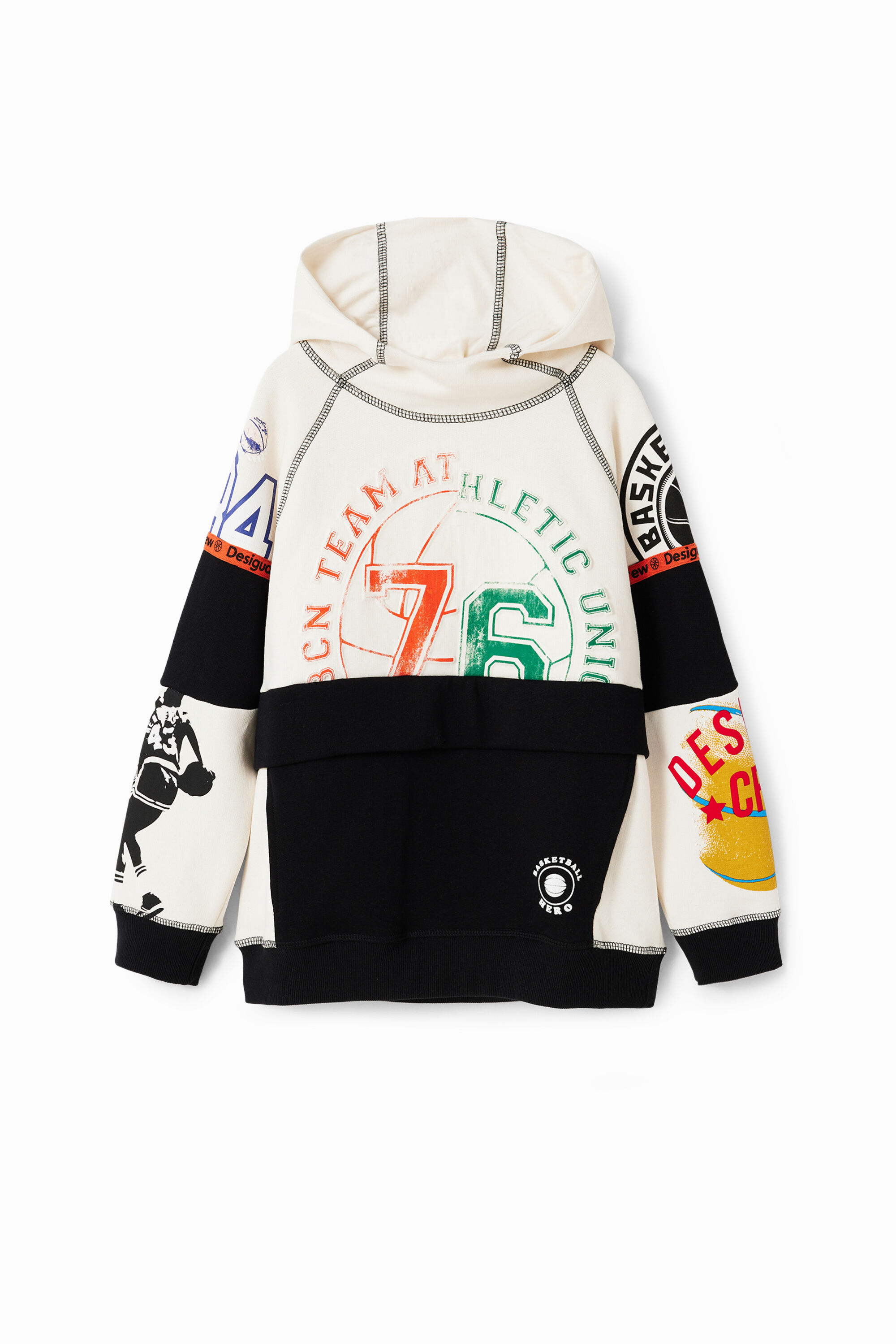 Sweat-shirt patchwork sport